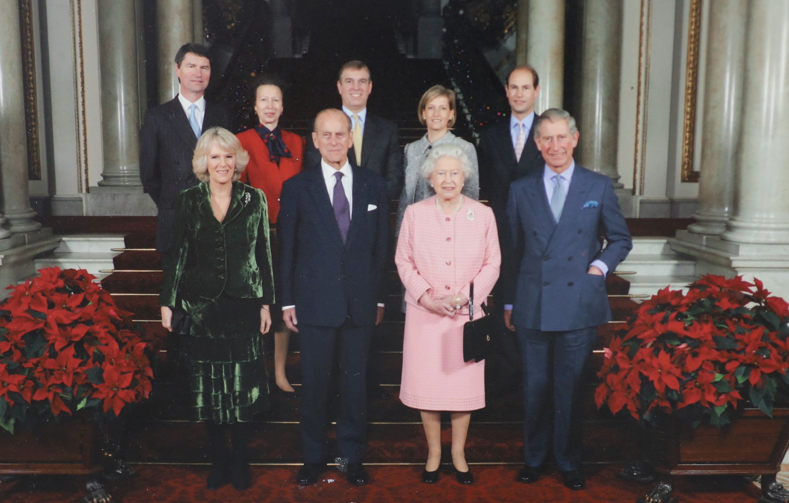 Elizabeth II, Queen of England, Philip, Prince, Duke of Edinburgh - a collection of 9 colour photographs, sent as Christmas cards, for the years 2003, 2005-06, 2008 and 2014, portraying and signed by the Queen and the Du